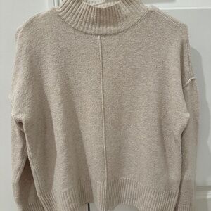 PINK ROSE COZY CREAM SWEATER (SIZE SMALL)